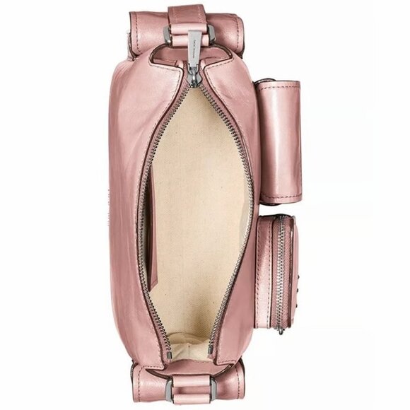 NWT ✅ Michael Kors DAKOTA Medium Leather Shoulder Bag ~ Smokey Rose ✨NWT - Picture 6 of 17